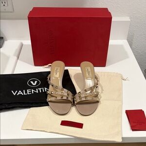 Valentino Tan Studded Women's Heels